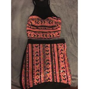 skirt and crop top set